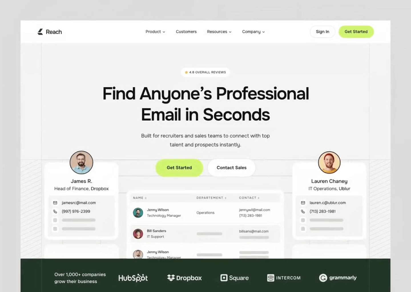 Reach Recruting UX UI design