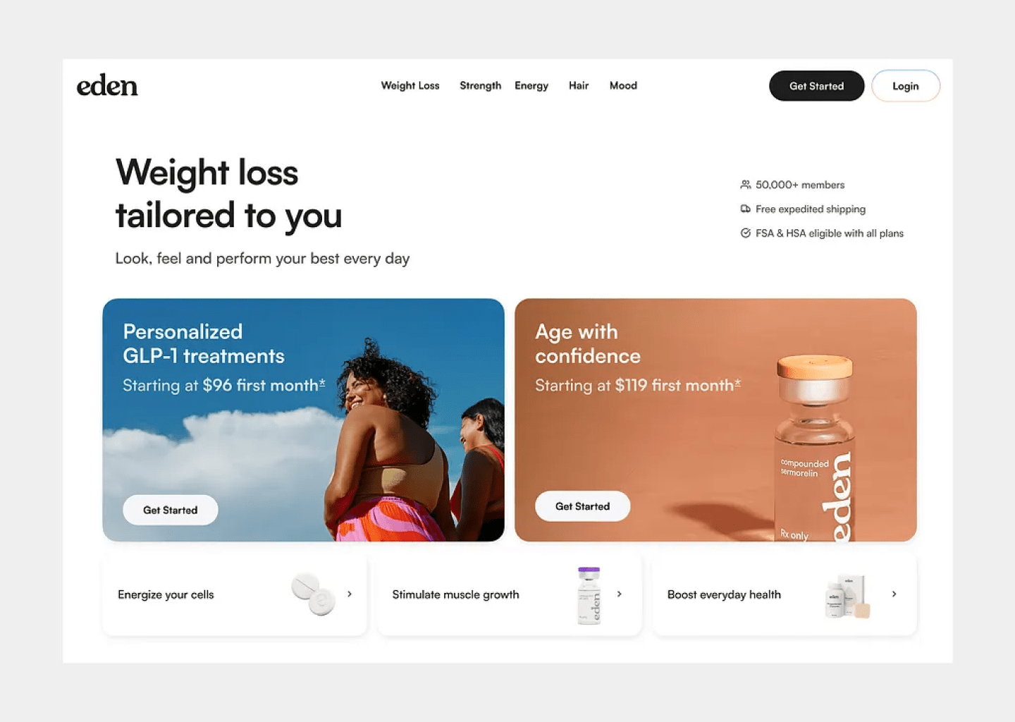 Eden Weight Loss UI/UX Design