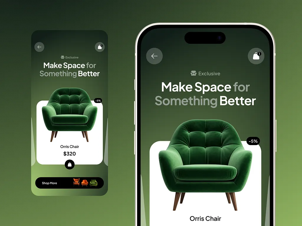 Sofa Chair Mobile App UI Design
