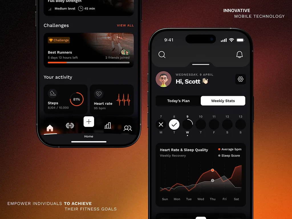Fitness Mobile App UI Design
