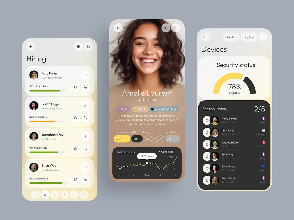 Recruiting App UI/UX Design
